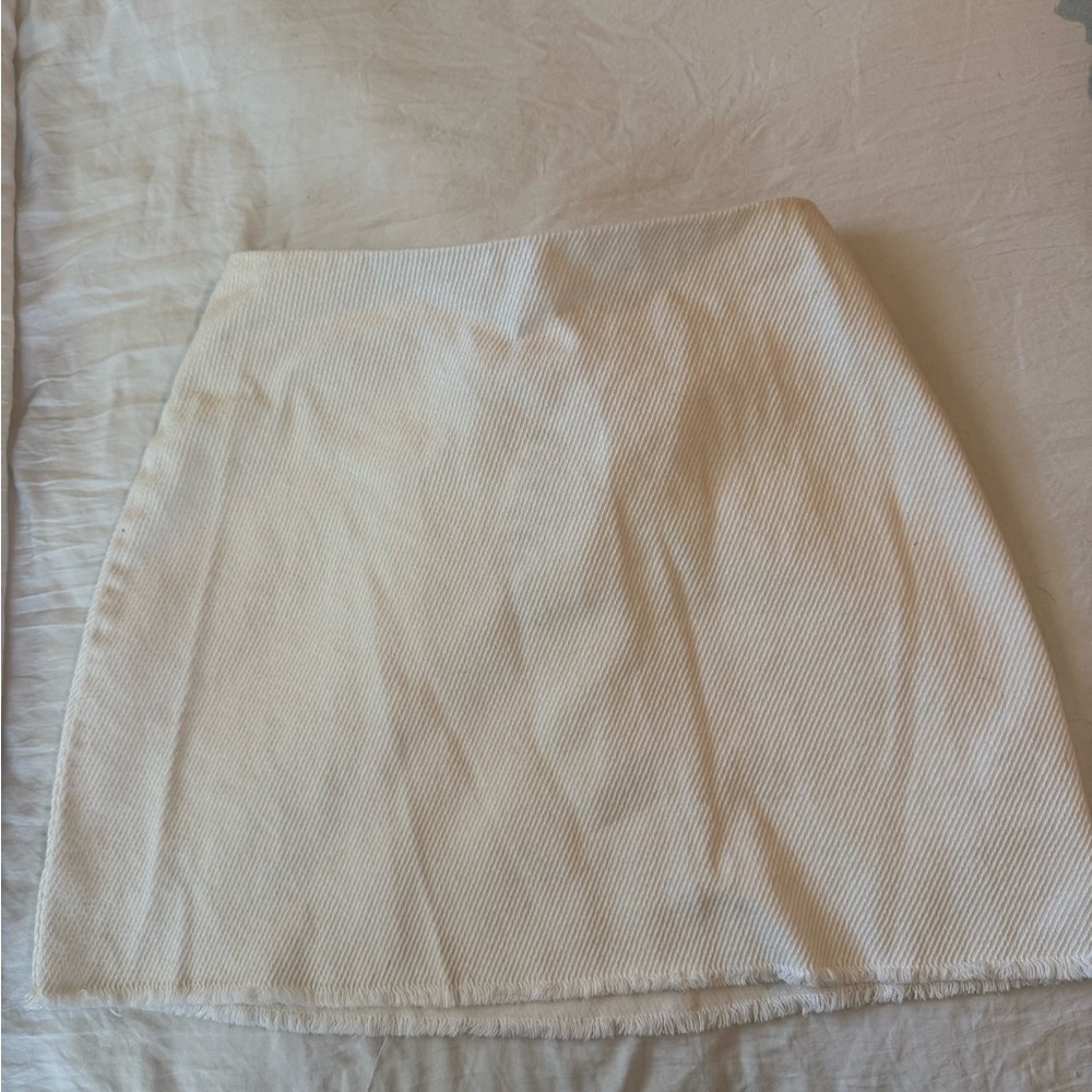 Urban outfitters white denim skirt